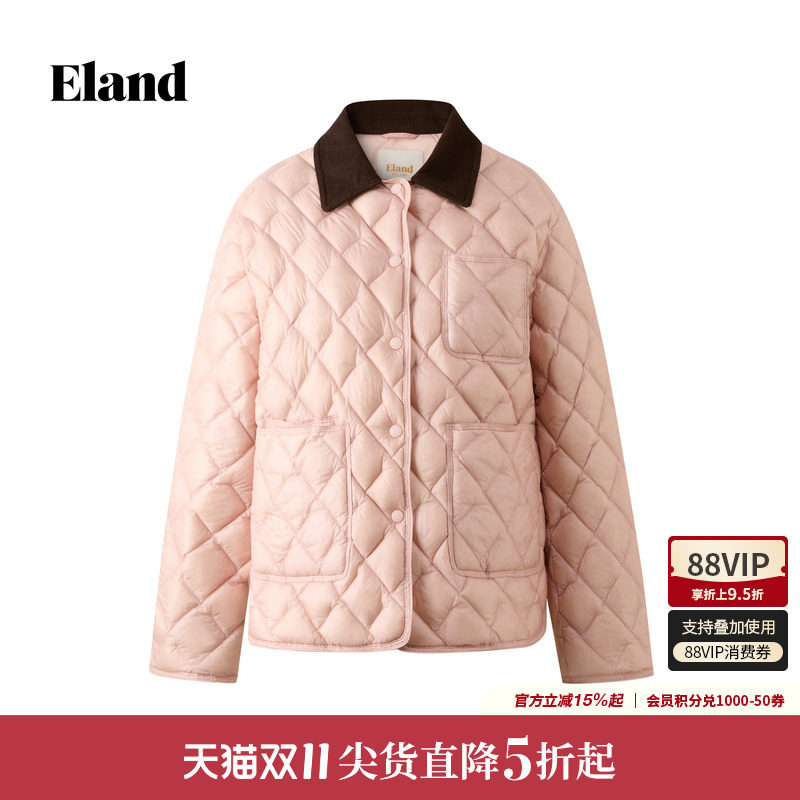 Eland鸭绒时尚宽松羽绒服外套