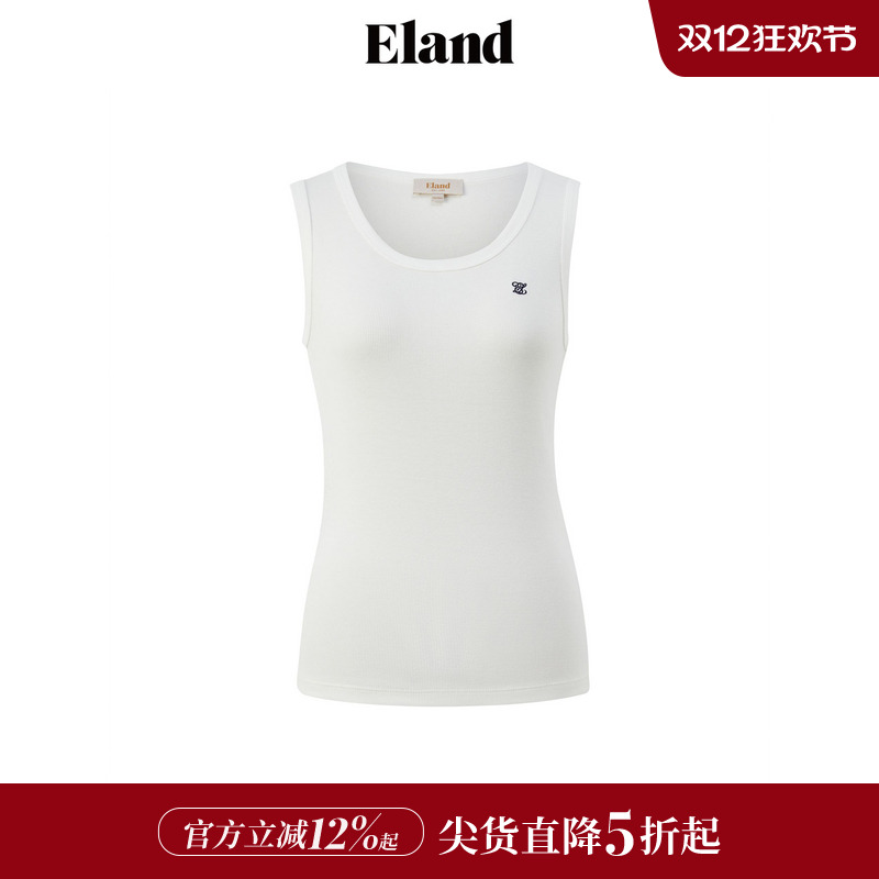 ELAND简约时髦刺绣背心