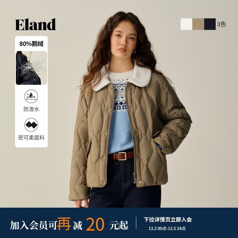 ELAND羽绒服长袖翻领外套