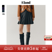 Eland衣恋半身裙春季女学院风格雷系百褶裙休闲短裙潮酷热裙