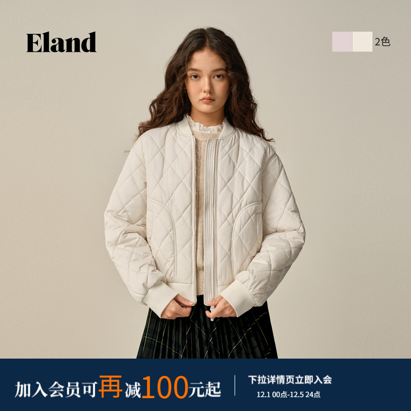 ELAND棉服短款拉链外套