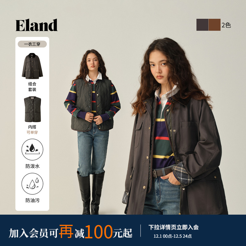 ELAND棉服长袖宽松外套