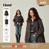 一衣三穿 特氟龙三防 Eland衣恋棉服女巴恩风廓形2025冬新