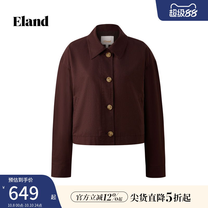 ELAND短外套长袖单排扣