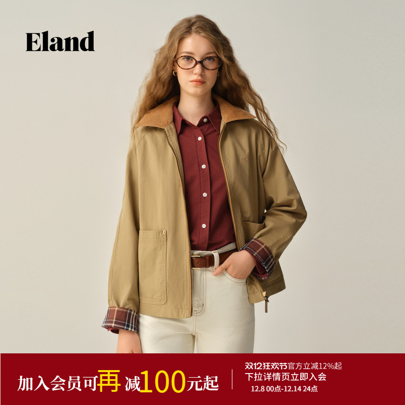 ELAND短外套宽松复古夹克