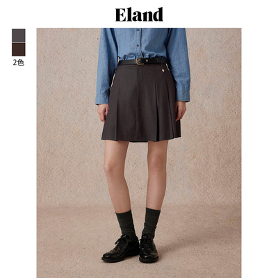 ELAND含绵羊毛百褶百搭半身裙