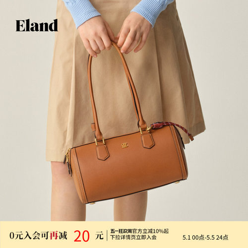 Eland衣恋女士包袋手提包波士顿廓形斜挎包冬季新款 - 封面