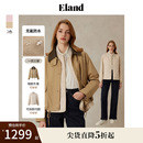 新款 无氟防水&两件套 Eland衣恋棉服女皮质领内胆可拆2025春季