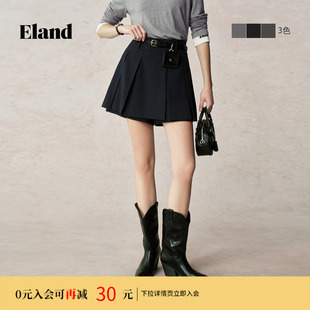 新款 短裙百褶裙A字裙秋季 Eland衣恋半身裙女时尚
