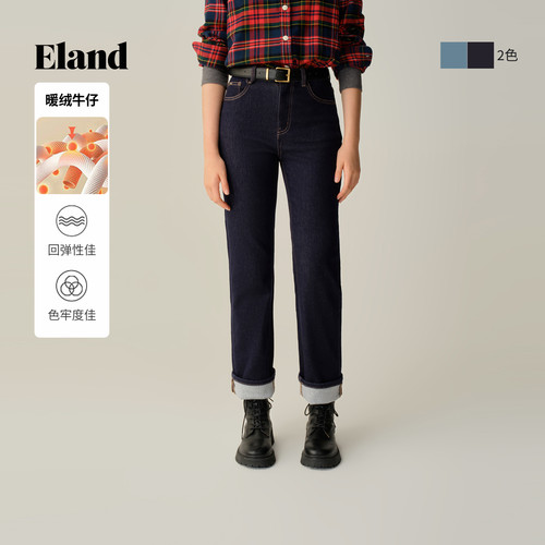 ELAND牛仔裤休闲棉质直筒