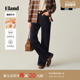 新款 Eland衣恋牛仔裤 棉质长裤 2025冬季 女时尚 宽松阔腿裤