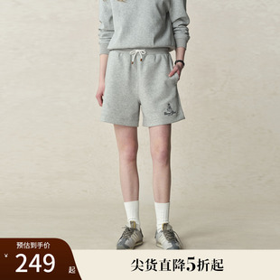 Eland衣恋休闲裤 女运动风a字系绳宽松微弹舒适短裤 2025夏季 新款