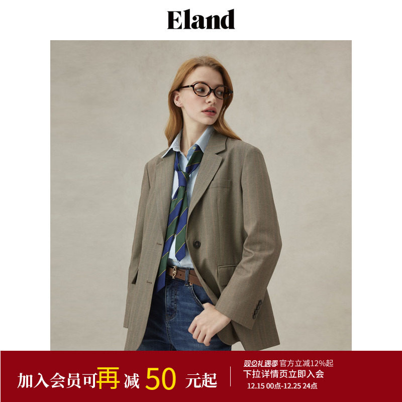 ELAND简约单排扣直通西装