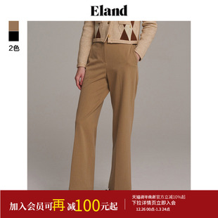 型基础款 H版 直筒裤 保暖裤 Eland衣恋休闲裤 子春季 女美拉德长款