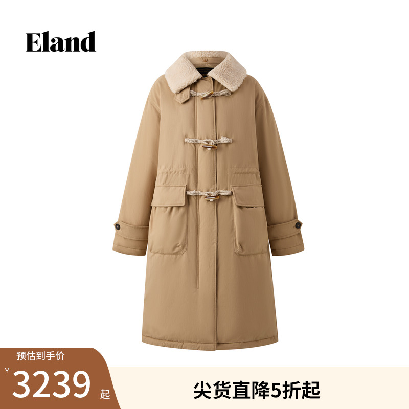 ELAND羽绒服直筒收腰外套