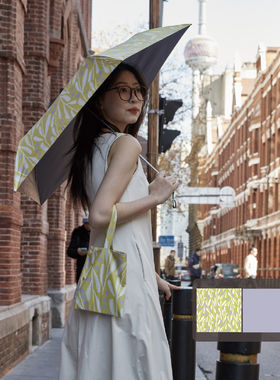 珍妮花小号空调伞防晒遮阳防紫外线三折伞晴雨两用折叠雨伞男女