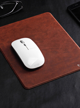 tople 真皮 鼠标垫 办公商务游戏加厚硬质板材电脑家用材质桌垫