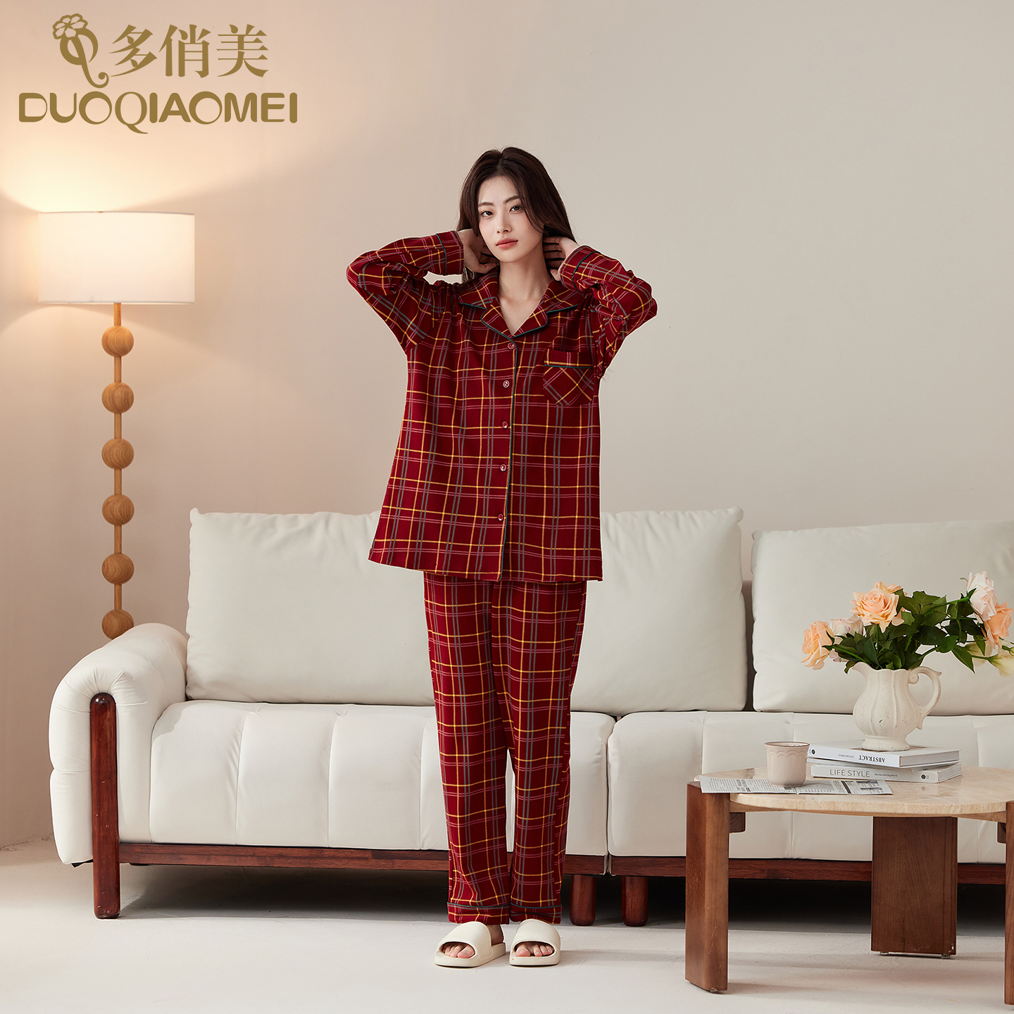 睡衣女春秋款纯棉长袖全棉秋季女