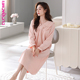薄款 睡裙女士睡衣春秋季 长款 连衣裙子秋冬款 秋款 少妇妈妈纯棉长袖
