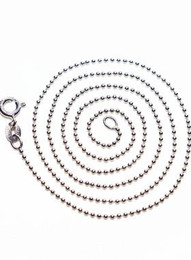 女士光面银饰项链