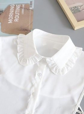 秋冬新款假领子女士衬衫百搭假领圆领花边毛衣假衣领节约领装饰领