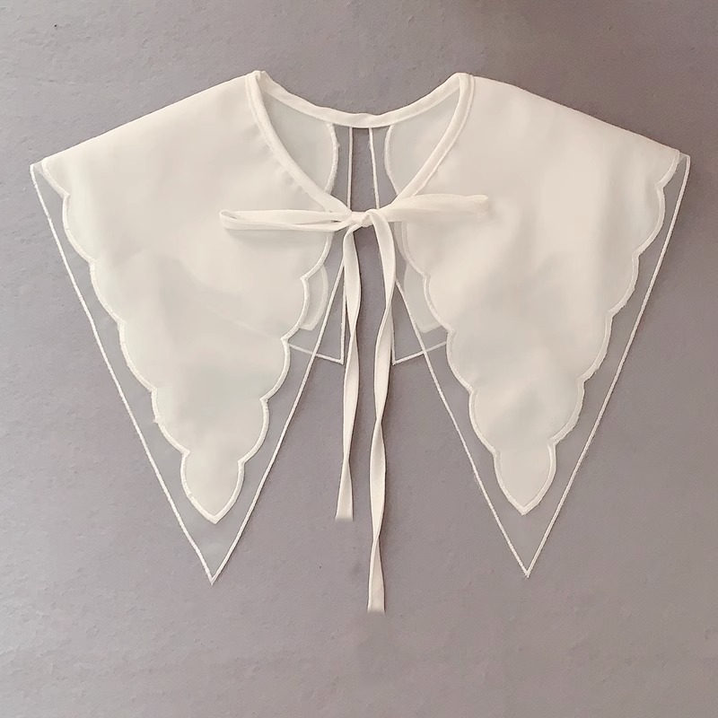 小披肩叠穿外搭装饰领减龄大翻领