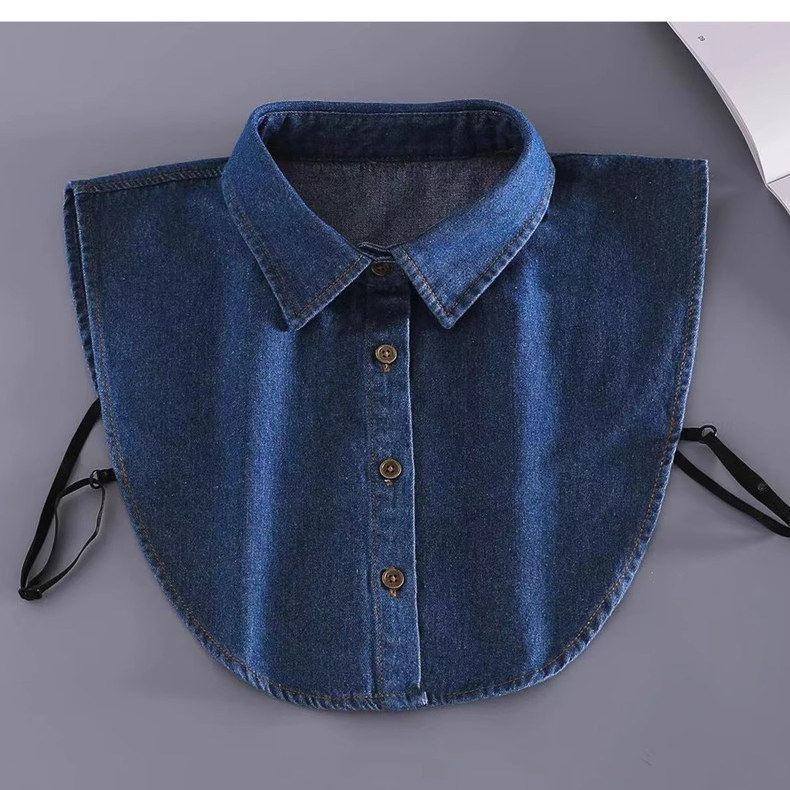 休闲牛仔尖领假领子女春秋冬配衣服内搭衬衣百搭简约时尚假领衣领