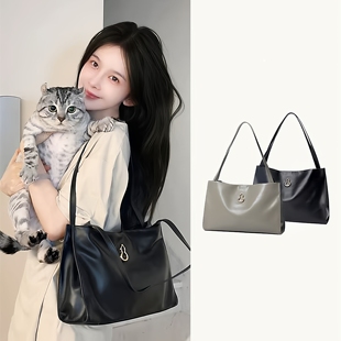 半坡福瑞方方包单肩大容量通勤斜挎手提包真皮葫芦托特包hobo包