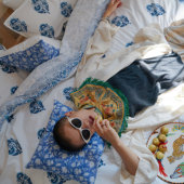 Block Print Duvet India Cover印度手工雕版 印花床品六件套