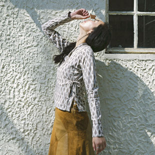 波西米亚印度手工印染长袖 Print 上衣民族风 Block Indian