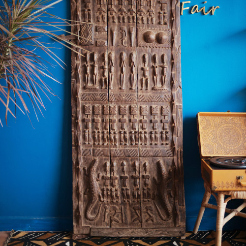 西非贡门古董民族板桌