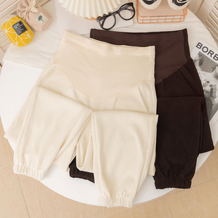 孕妇裤子冬季外穿束脚托腹运动裤冬装加绒保暖休闲裤冬款怀孕卫裤