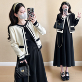 开衫 长袖 上衣春季 背心裙时尚 裙子 孕妇装 两件套连衣裙春秋套装 春装