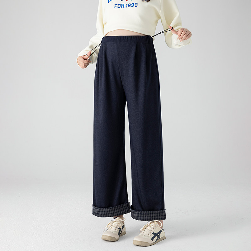 孕妇裤子春季外穿拼接格子休闲裤宽松百搭显瘦直筒裤春装九分裤春,孕妇装/孕产妇用品/营养,孕妇休闲裤,淘宝优惠券,粉丝福利购,淘宝优惠卷