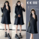 毛呢背心裙两件套连衣裙套装 孕妇装 上衣冬装 长袖 裙子孕妇裙 秋冬装