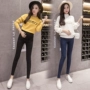 Quần bà bầu mùa hè quần jeans nâng bụng 2019 bà bầu mới quần legging Quần mang thai Quần chân bút chì - Phụ nữ mang thai quần / quần bụng quần lót bầu