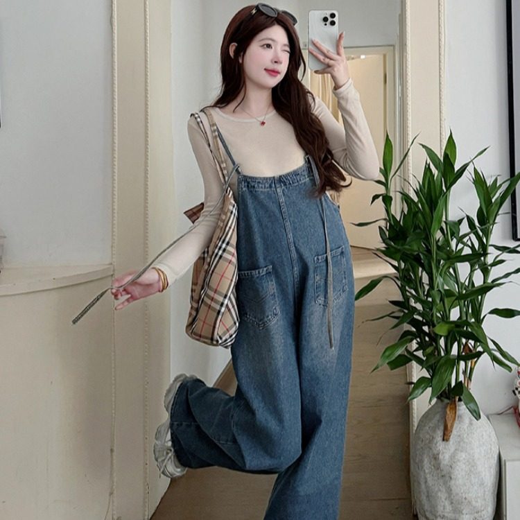 孕妇装春装长袖上衣春季牛仔背带裤时尚简约百搭两件套孕妇套装春,孕妇装/孕产妇用品/营养,套装,淘宝优惠券,粉丝福利购,淘宝优惠卷