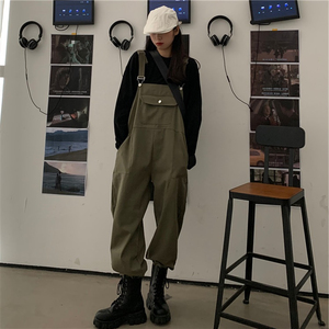 孕妇裤子秋季外穿宽松休闲背带裤2023新款孕妇裤春秋怀孕裤秋长裤