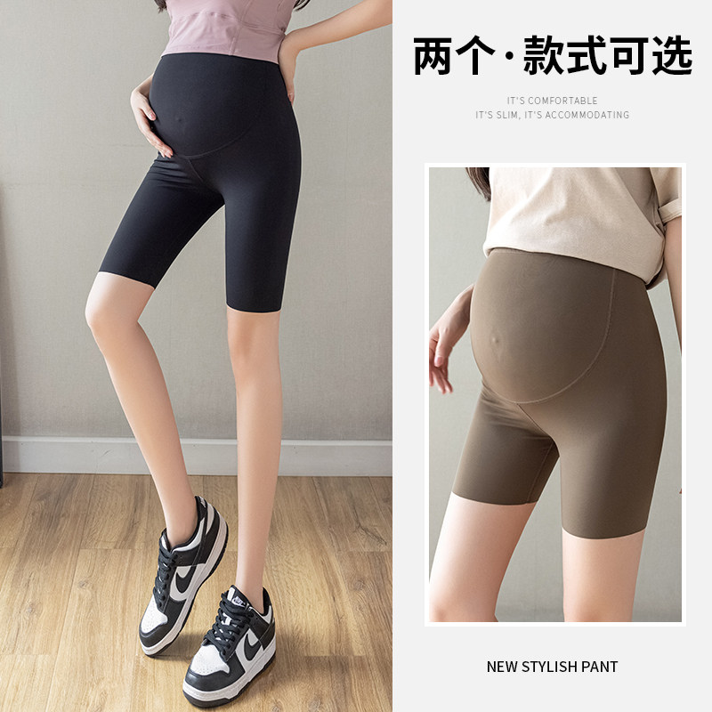 孕妇打底裤夏季托腹鲨鱼瑜伽裤夏图片