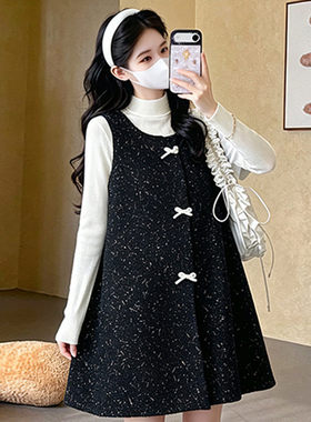 孕妇装秋装长袖打底衫秋季背心裙