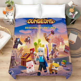 我 床上用品床笠 世界Minecreaft床单游戏男生儿童家用被单四季