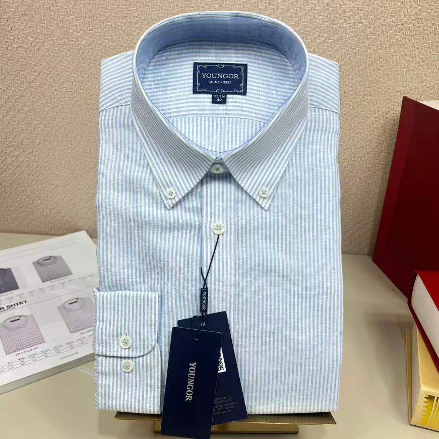 雅戈尔男士商务休闲标准版型莱赛尔麻面料免烫长袖衬衫40码1-26,男装,衬衫,淘宝优惠券,粉丝福利购,淘宝优惠卷