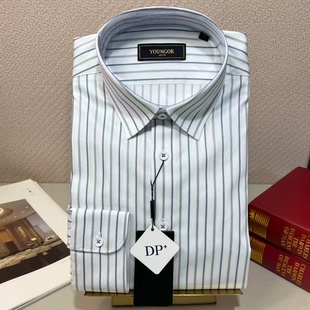 男士 雅戈尔春季 长袖 衬衫 114783QBY 休闲条纹修身 弹力缎纹免烫