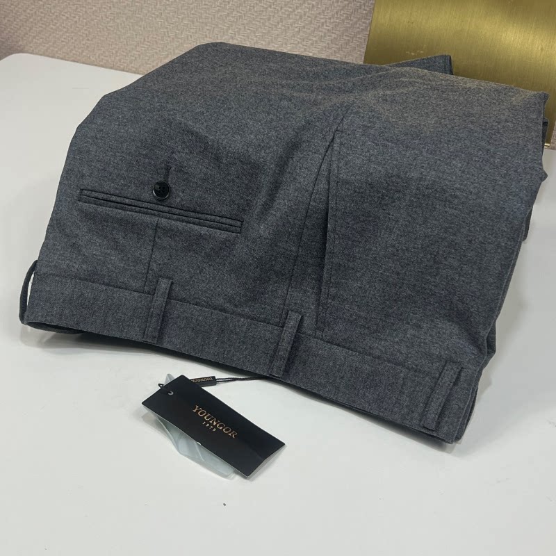雅戈尔男士灰色西裤秋冬季商场同款羊毛西裤修身厚款227081DIY