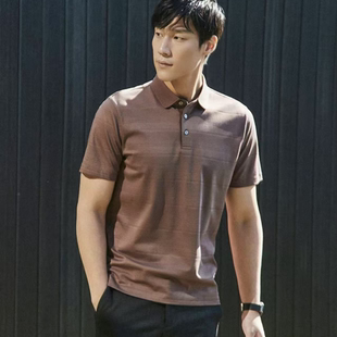 580226 雅戈尔男POLO衫 夏季 翻领可机洗桑蚕丝短袖 T恤商务休闲正品