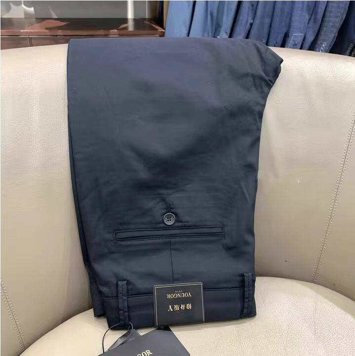 雅戈尔男休闲长裤清凉透气商务休闲修身弹力水洗裤310109fwy