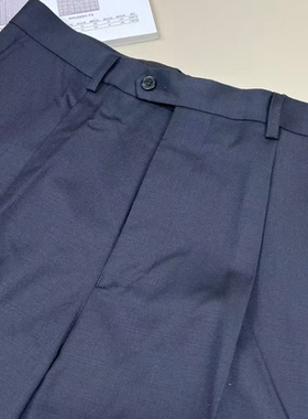 雅戈尔95.5%绵羊毛藏青色西裤男商务正装职业装裤子春秋29050FHA