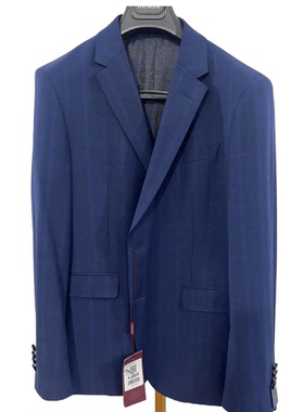 雅戈尔春秋西服男士商务休闲蓝色修身绵羊毛西装YOHQ250030FIY