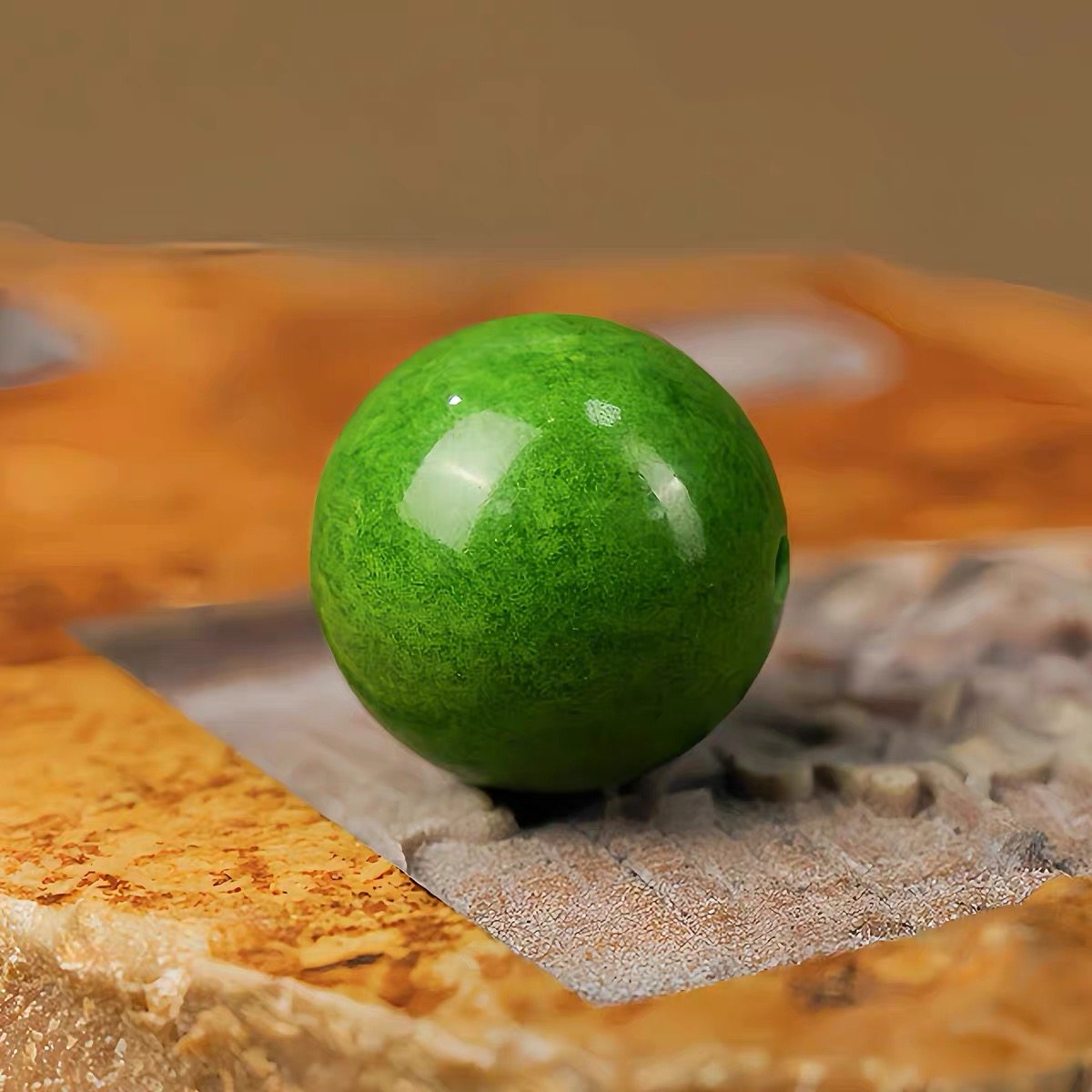 原矿绿松石菜籽黄圆珠单珠高瓷金刚星月菩提配饰腰珠顶珠隔珠散珠