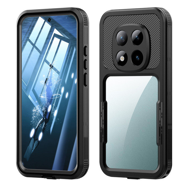 适用于红米Note15Pro 5G手机壳三防全包边防水防尘沙防雨雪户外运动潜水游泳Note14Pro保护套软Note13软创意